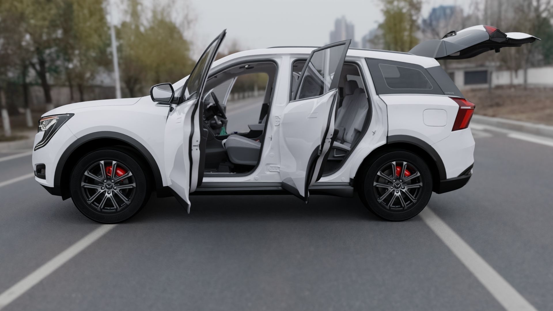 mahindra XUV700 Low-poly 3D model_3