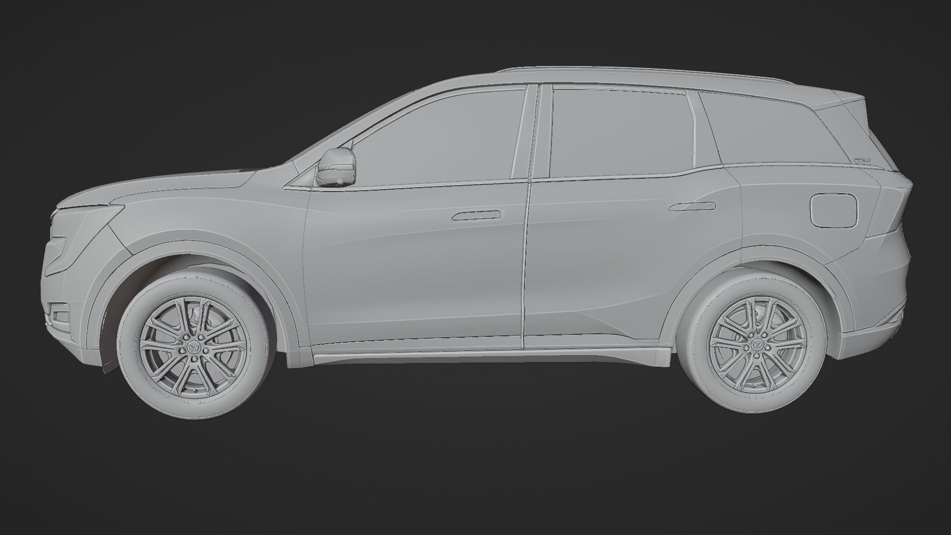 mahindra XUV700 Low-poly 3D model_5