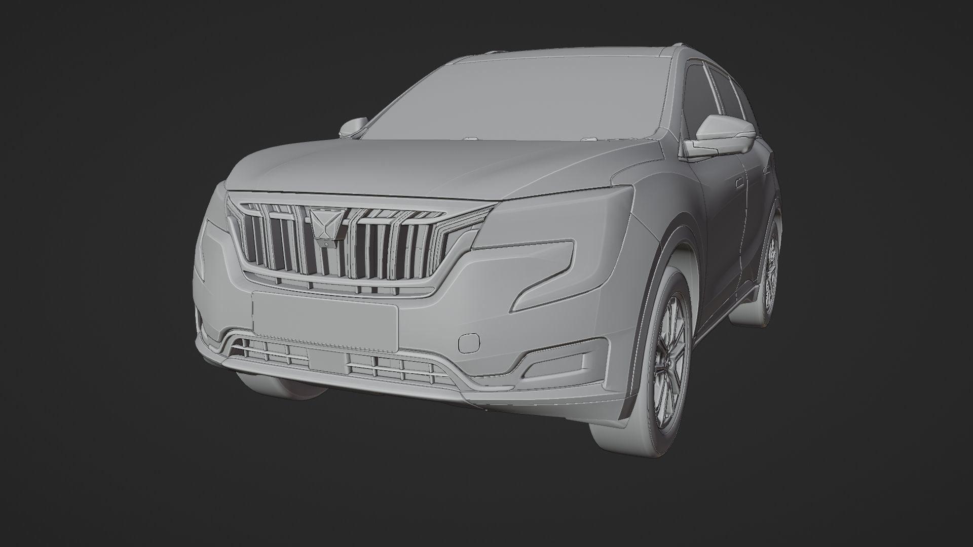 mahindra XUV700 Low-poly 3D model_4