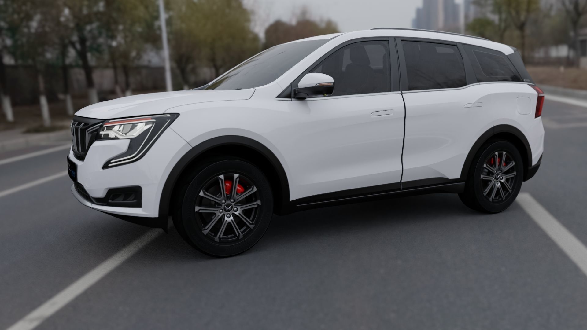 mahindra XUV700 Low-poly 3D model_1