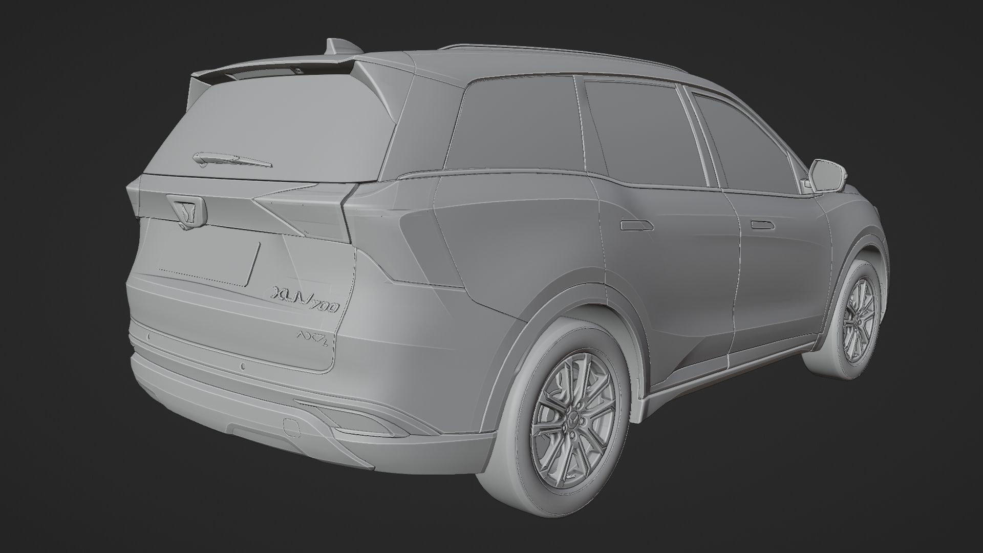 mahindra XUV700 Low-poly 3D model_6