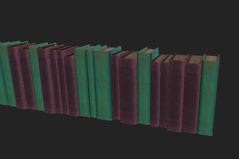 Book pack Low-poly 3D model_3