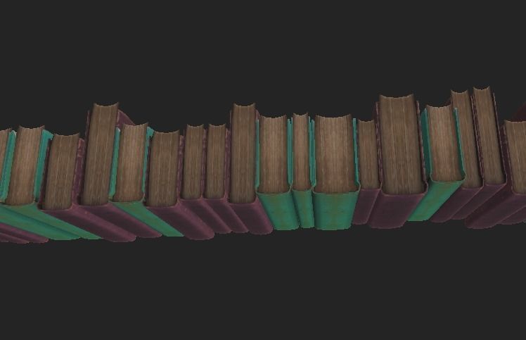 Book pack Low-poly 3D model_4