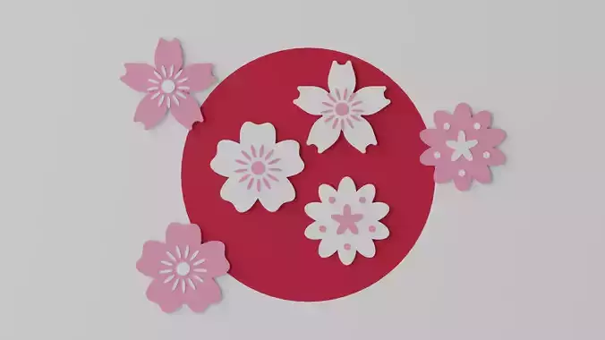 Cartoon Cherry Blossom Flower Sakura