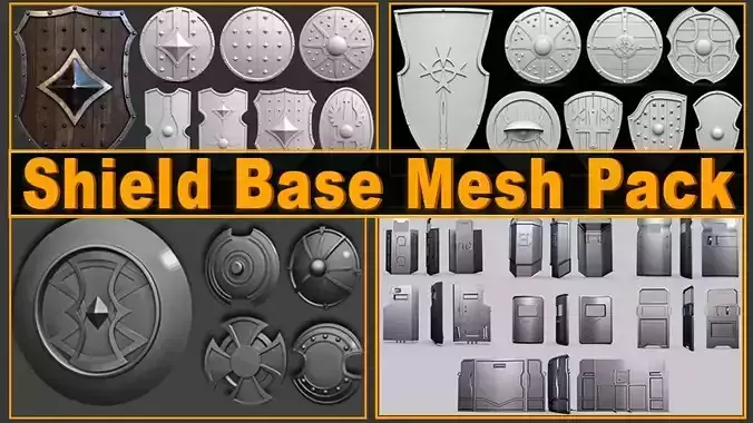 62 Shield Base Mesh Pack