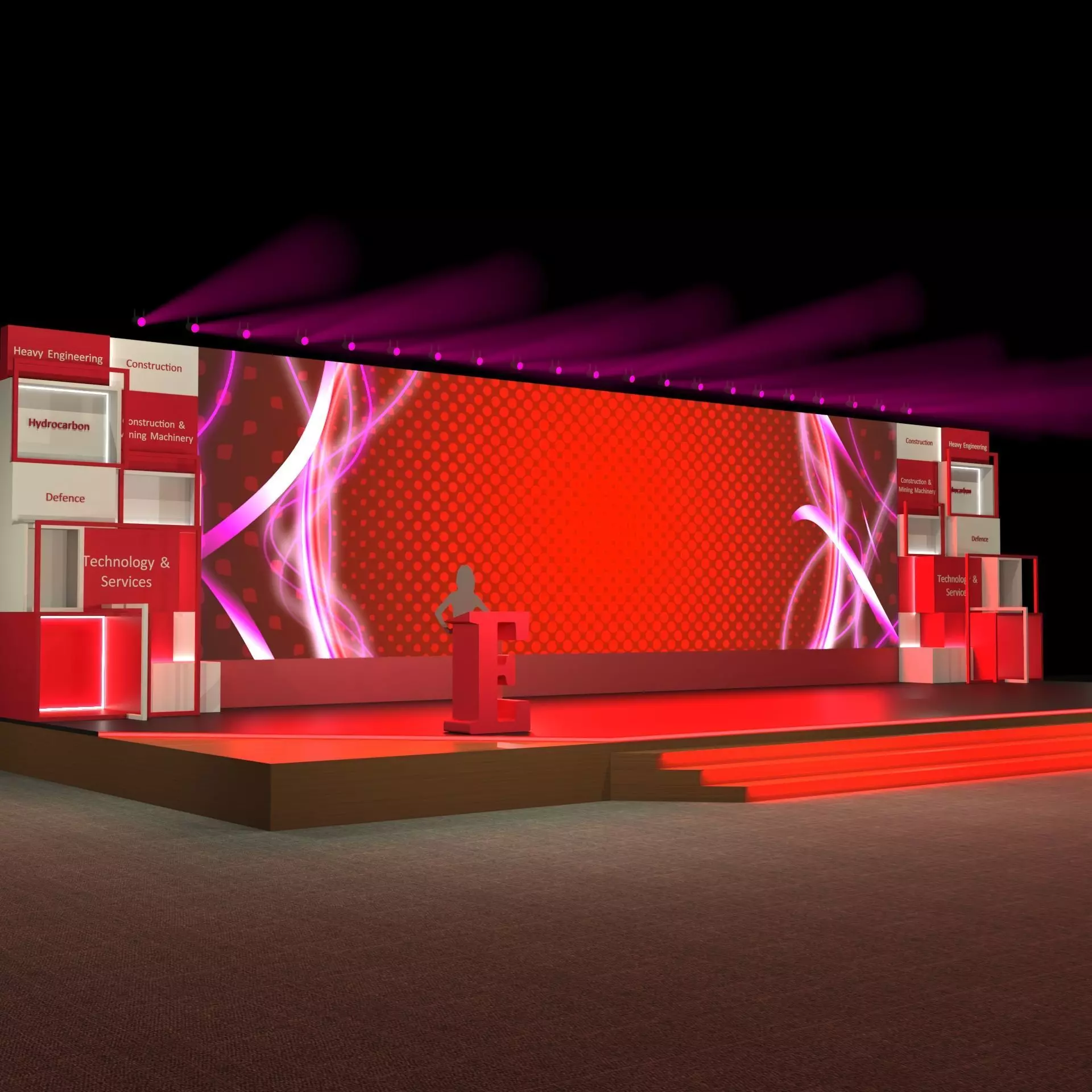Stage design 3D model