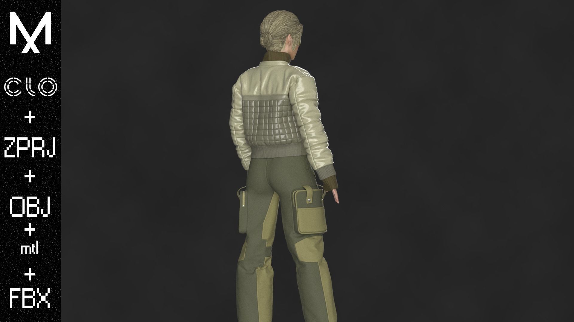 NEW OUTFIT FEMALE OBJ mtl FBX ZPRJ 3D model_7