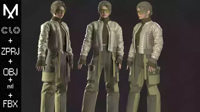 NEW OUTFIT FEMALE OBJ mtl FBX ZPRJ