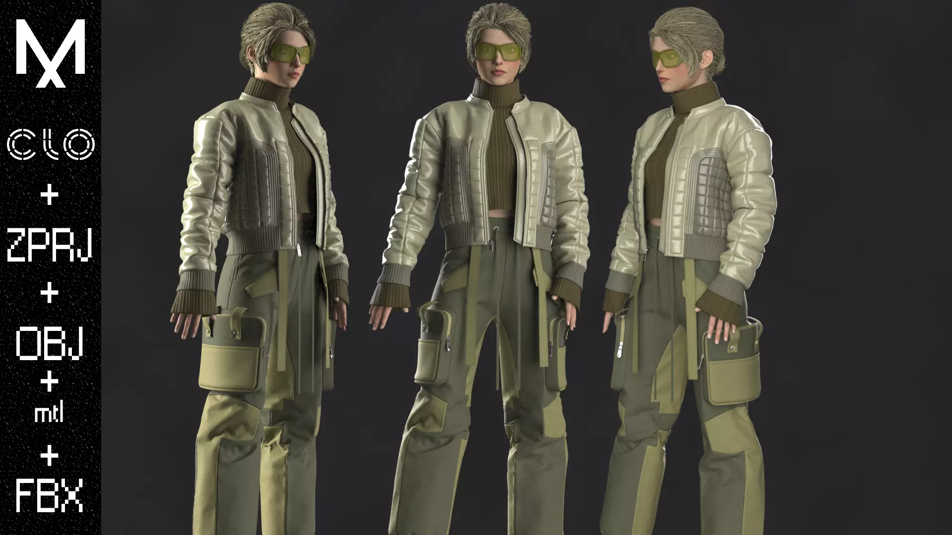 NEW OUTFIT FEMALE OBJ mtl FBX ZPRJ 3D model_0