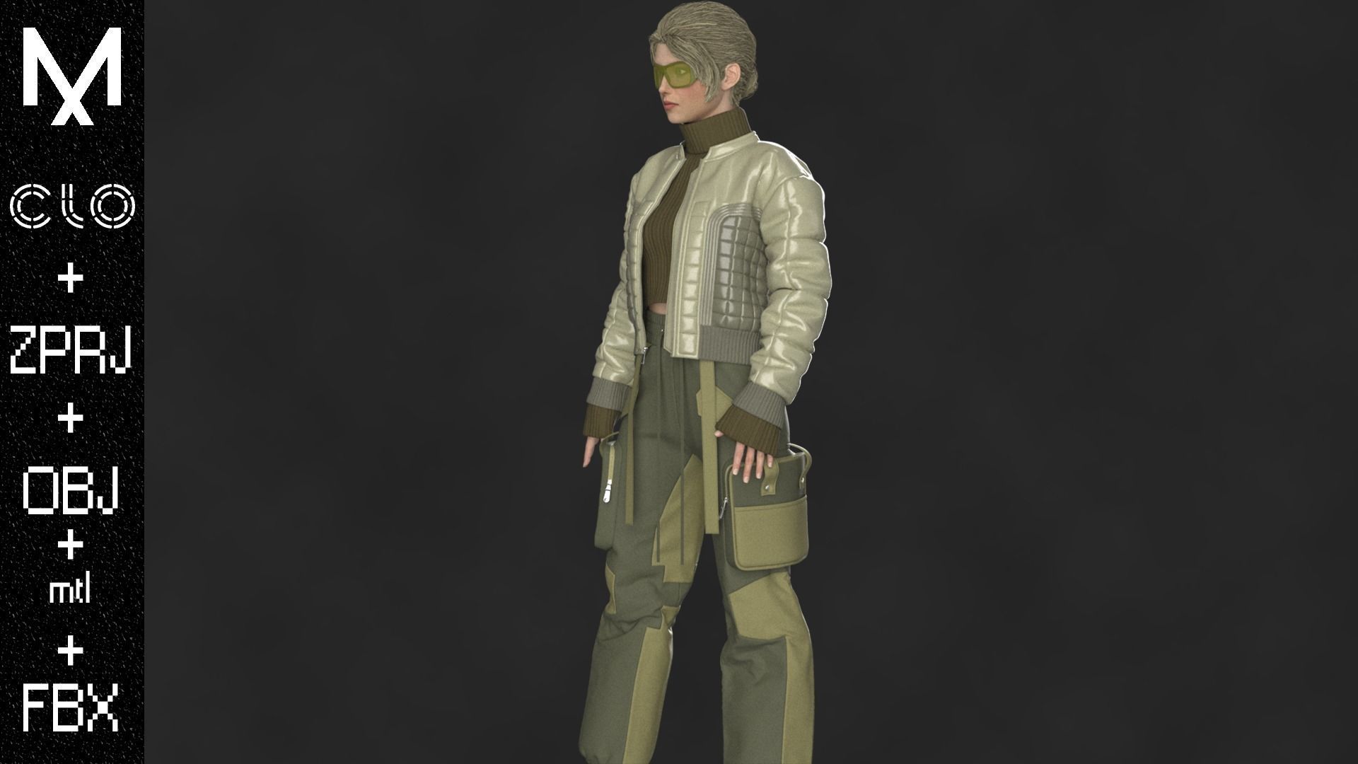 NEW OUTFIT FEMALE OBJ mtl FBX ZPRJ 3D model_4