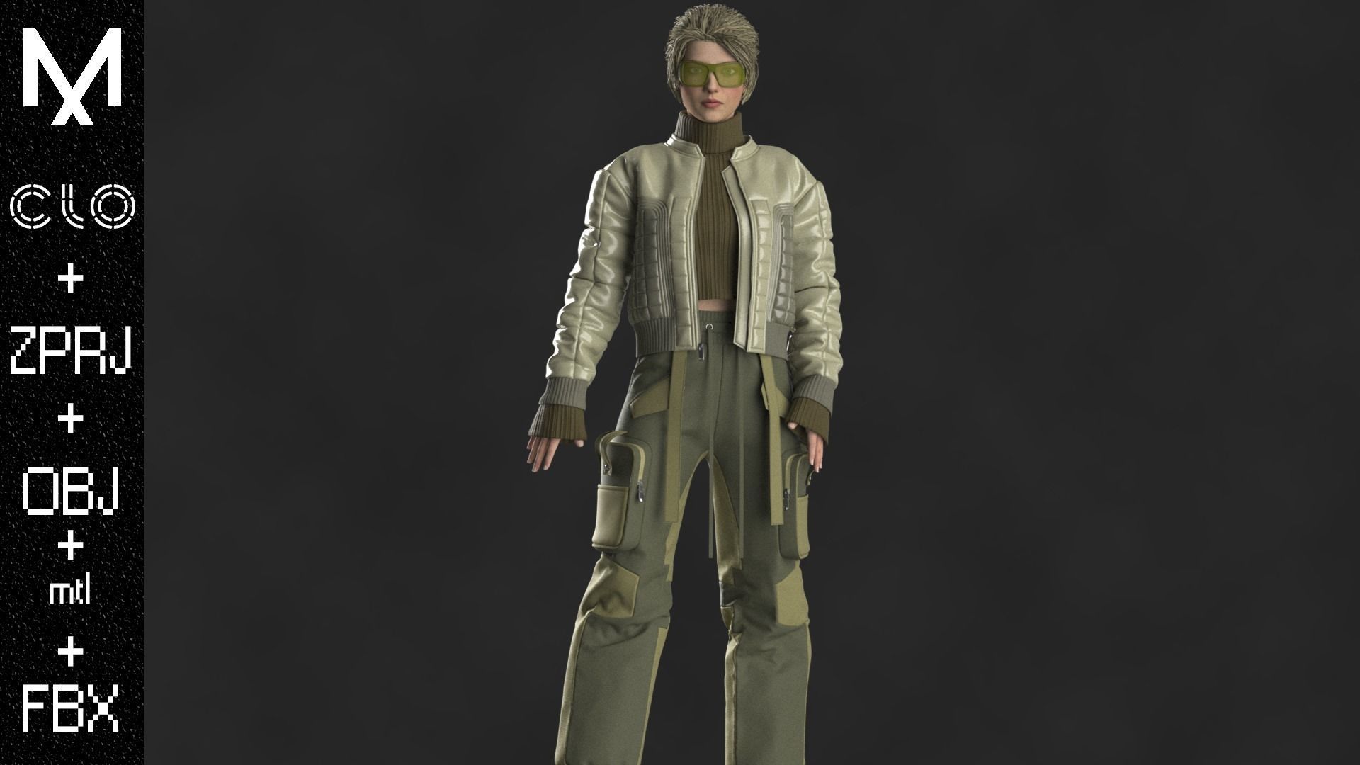 NEW OUTFIT FEMALE OBJ mtl FBX ZPRJ 3D model_2