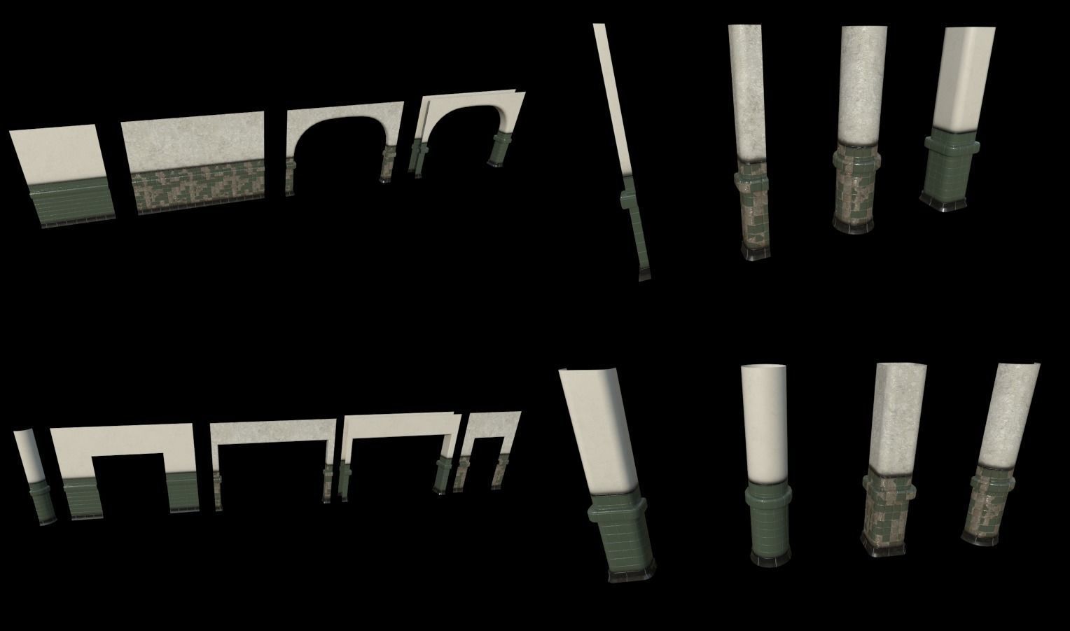 Modular Horror Hospital Pack Low-poly 3D model_24