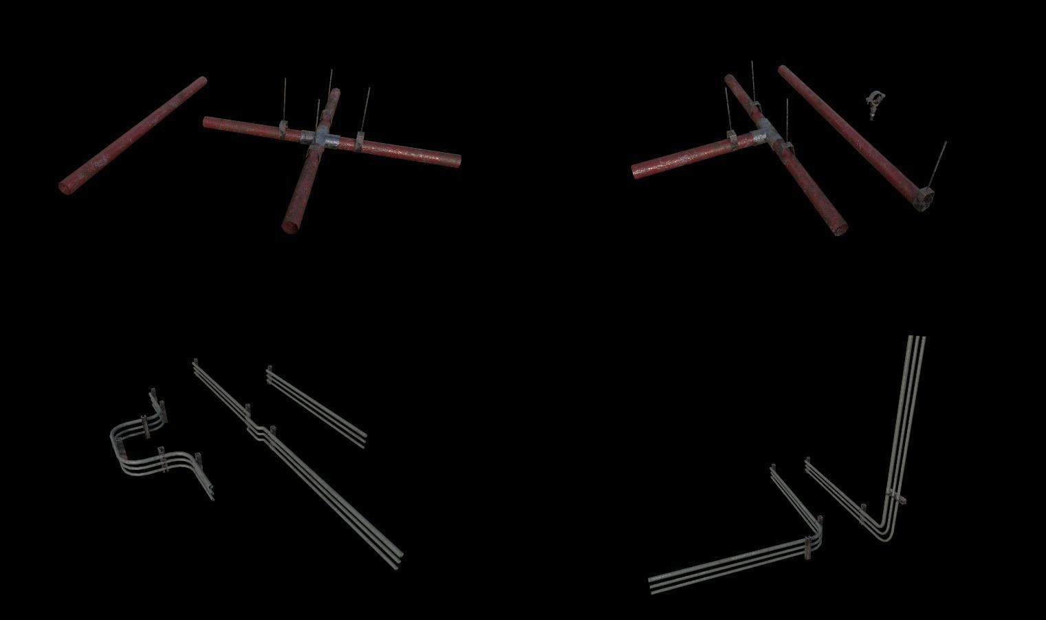 Modular Horror Hospital Pack Low-poly 3D model_49