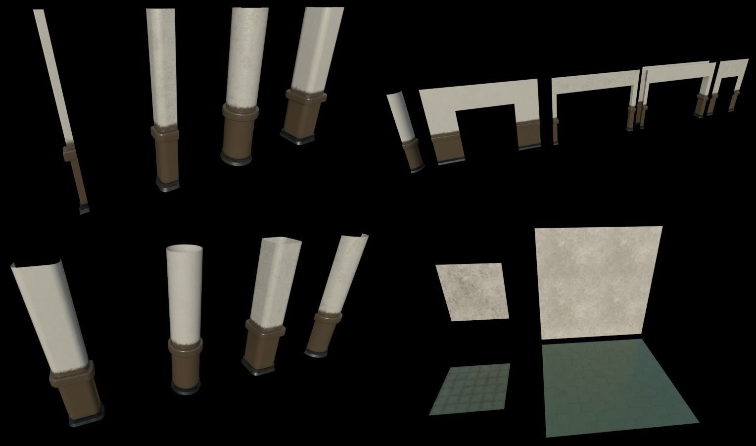 Modular Horror Hospital Pack Low-poly 3D model_18