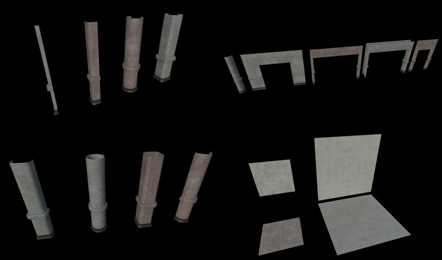 Modular Horror Hospital Pack Low-poly 3D model_23