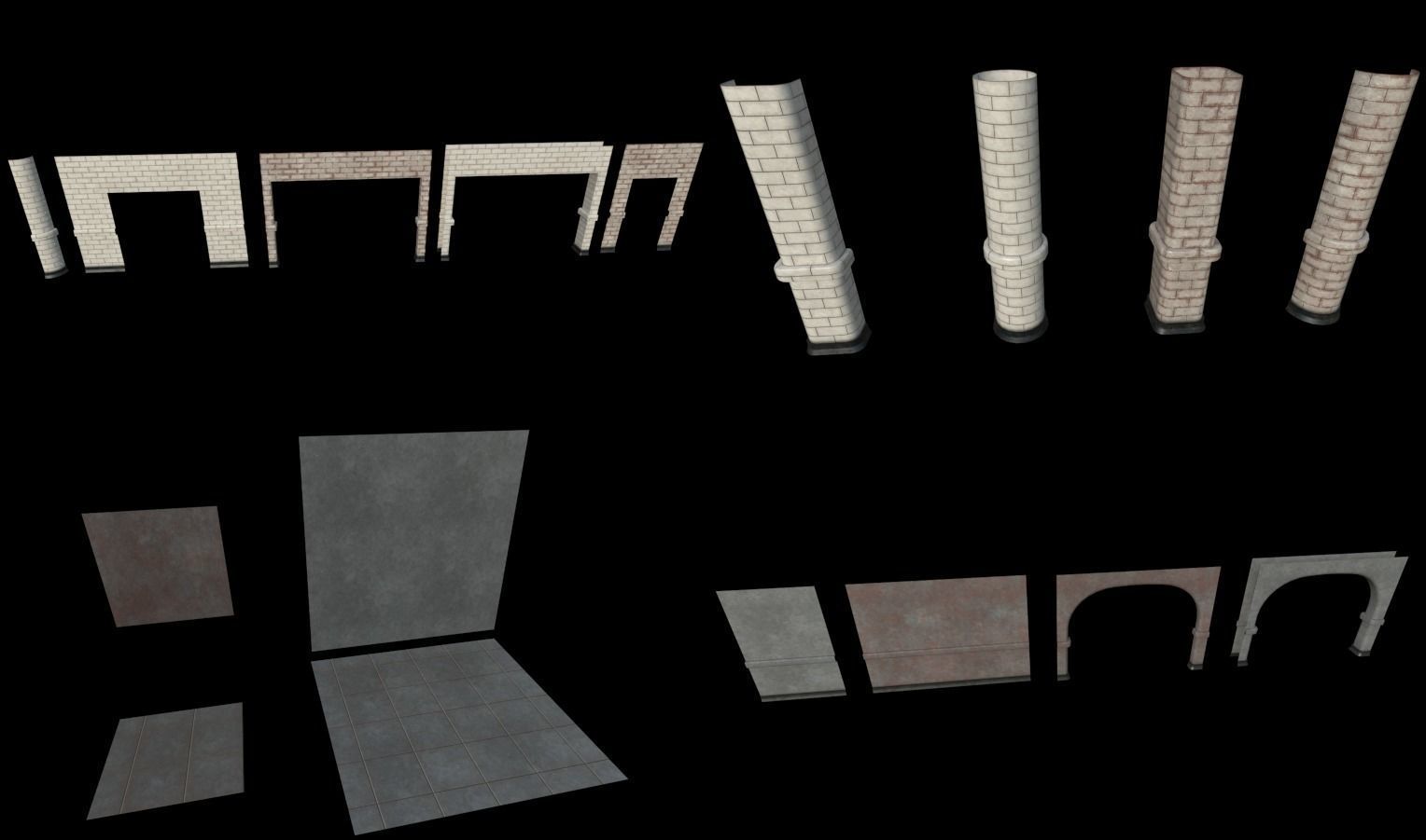 Modular Horror Hospital Pack Low-poly 3D model_22