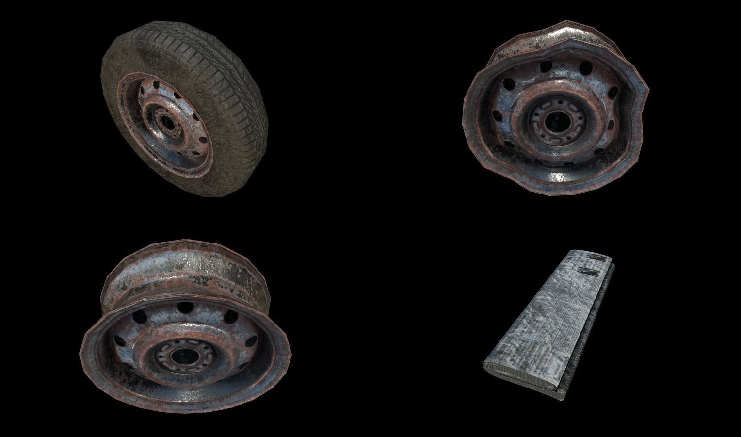 Modular Horror Hospital Pack Low-poly 3D model_41