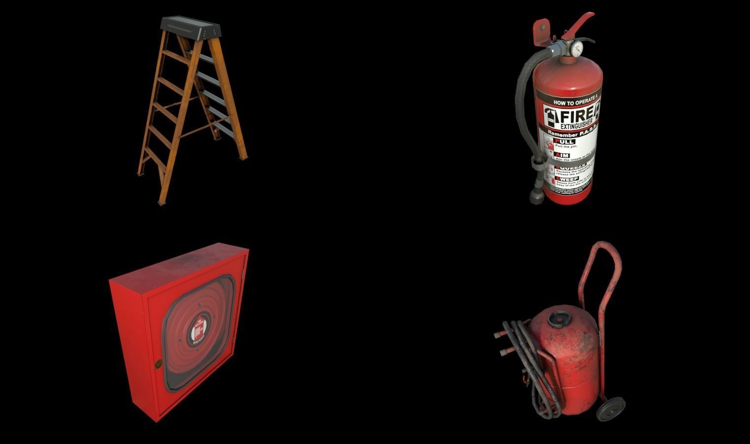 Modular Horror Hospital Pack Low-poly 3D model_45