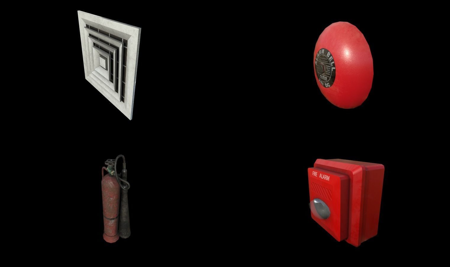 Modular Horror Hospital Pack Low-poly 3D model_44