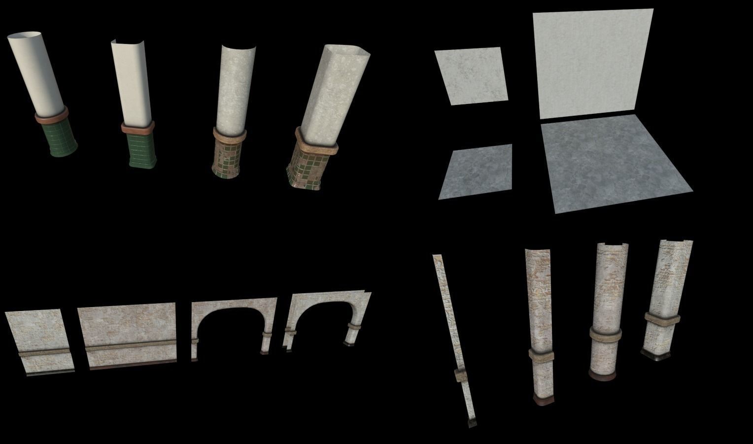 Modular Horror Hospital Pack Low-poly 3D model_16