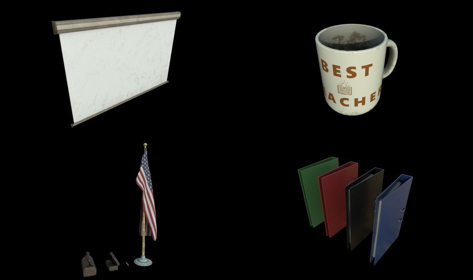 Modular Horror Hospital Pack Low-poly 3D model_51