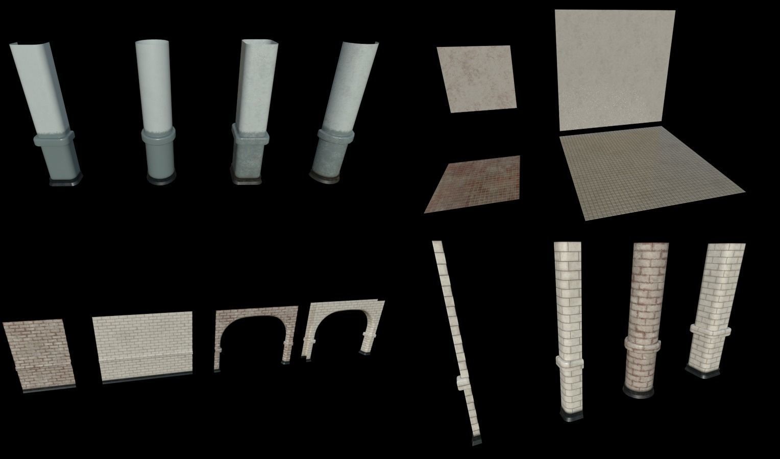 Modular Horror Hospital Pack Low-poly 3D model_21