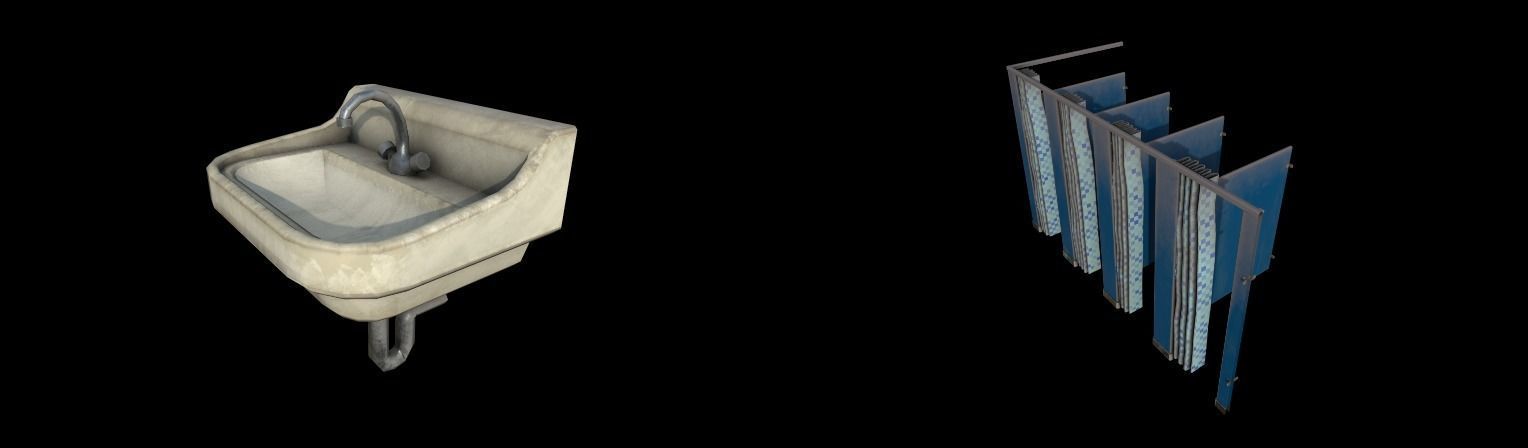 Modular Horror Hospital Pack Low-poly 3D model_36