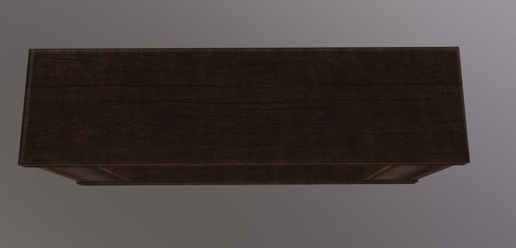 Book Case Short Low-poly 3D model_5