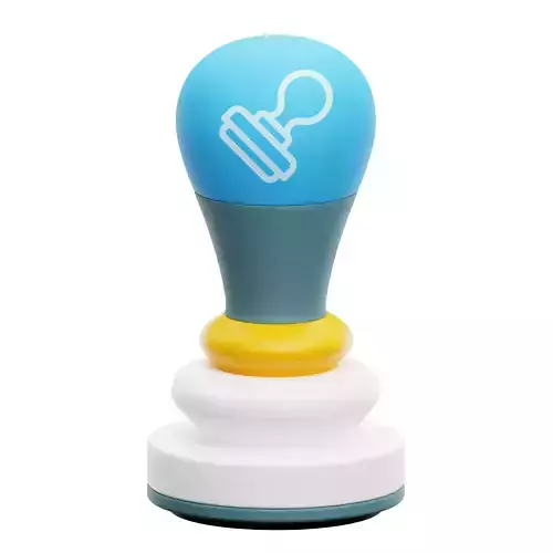 Stamp 3D Icon Low-poly 3D model