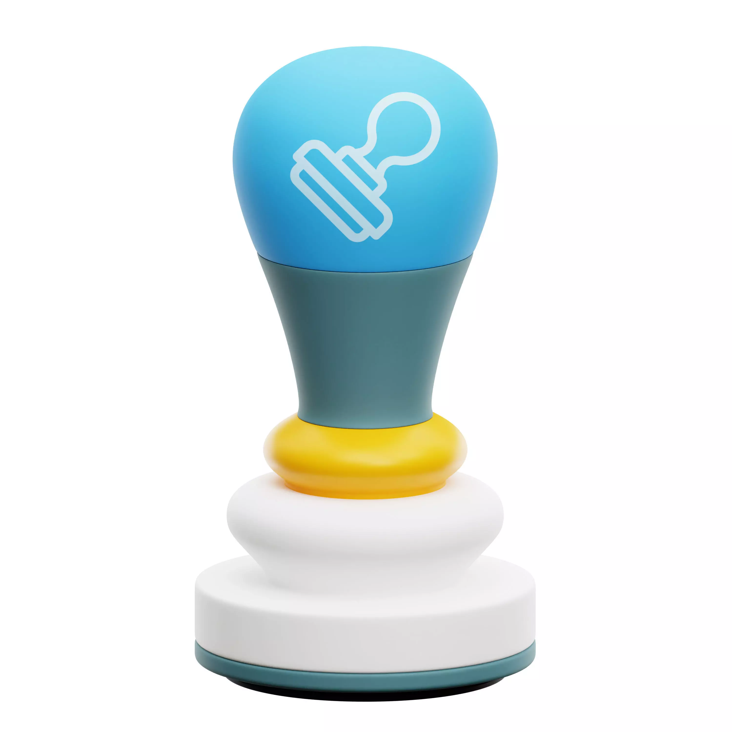 Stamp 3D Icon Low-poly 3D model_0