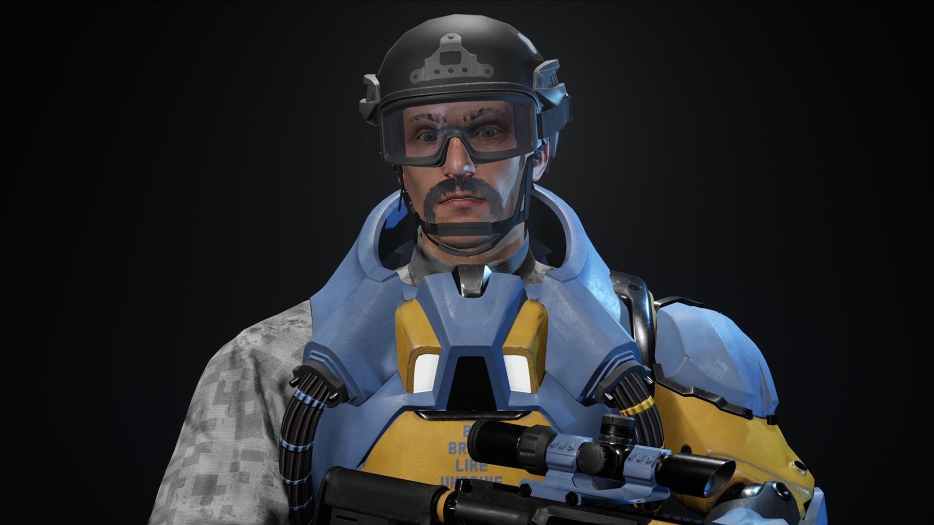 Freedom Soldier Low-poly 3D model_12