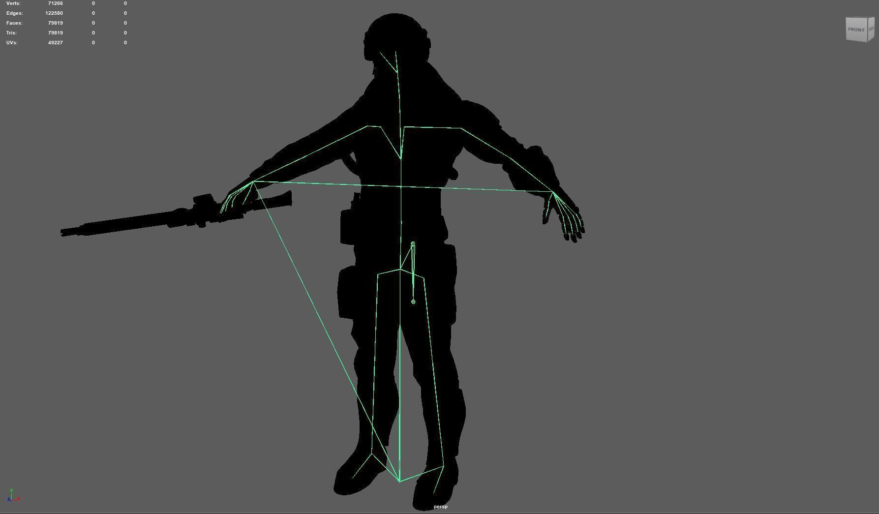 Freedom Soldier Low-poly 3D model_13