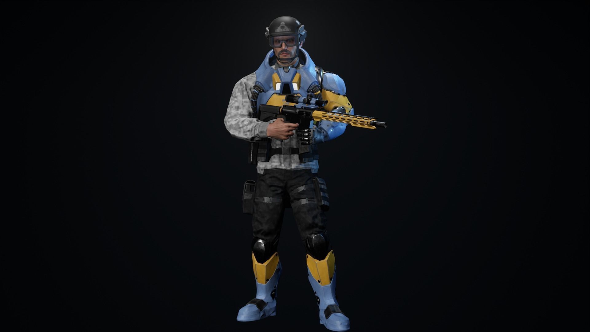 Freedom Soldier Low-poly 3D model_11