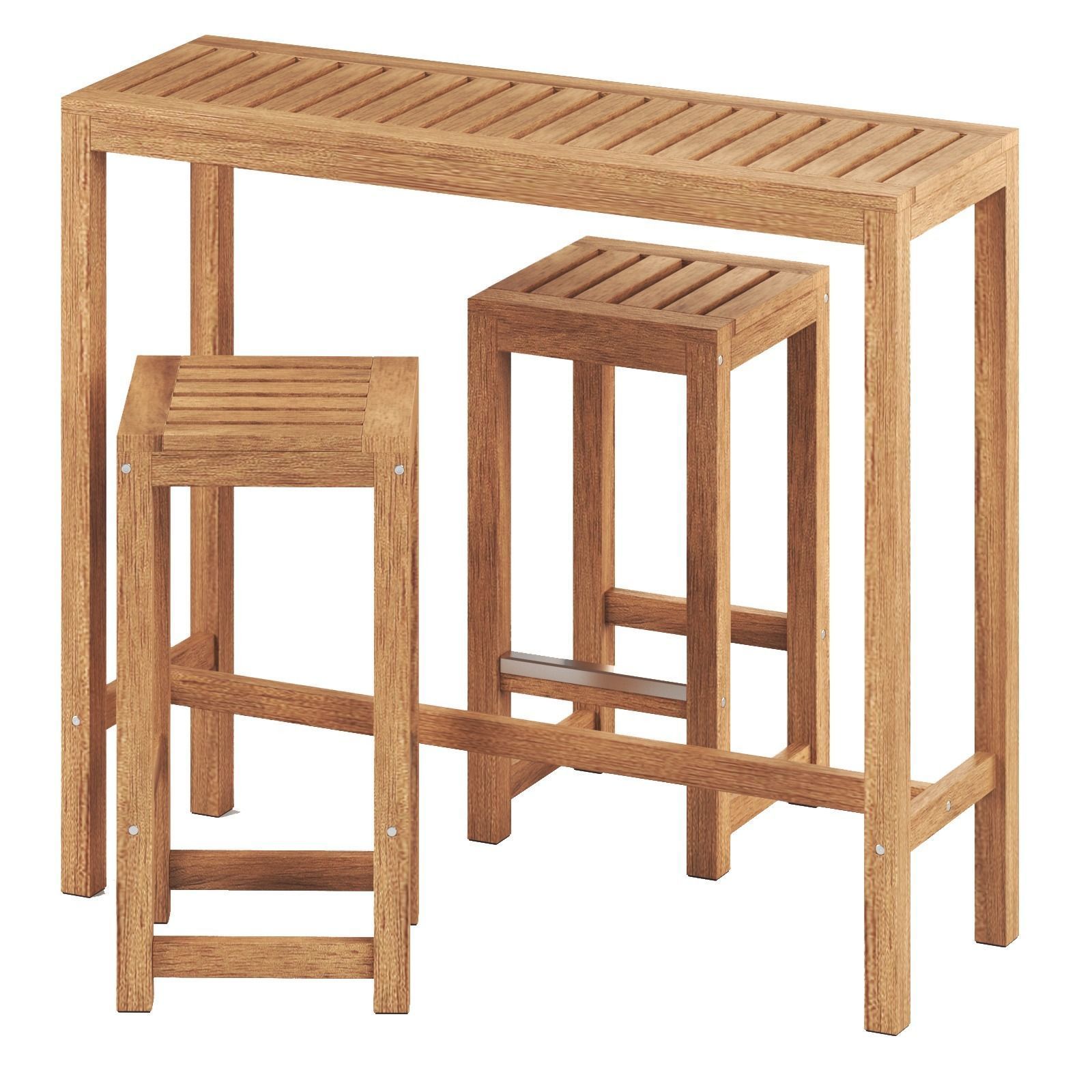 NAMMARO Rectangular bar table and 2 bar stools IKEA 3D model CGTrader