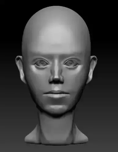 Asian Women Head 3D Modeling Exercise