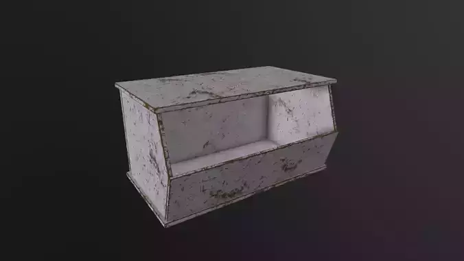 Wooden Storage Bin 3D Model