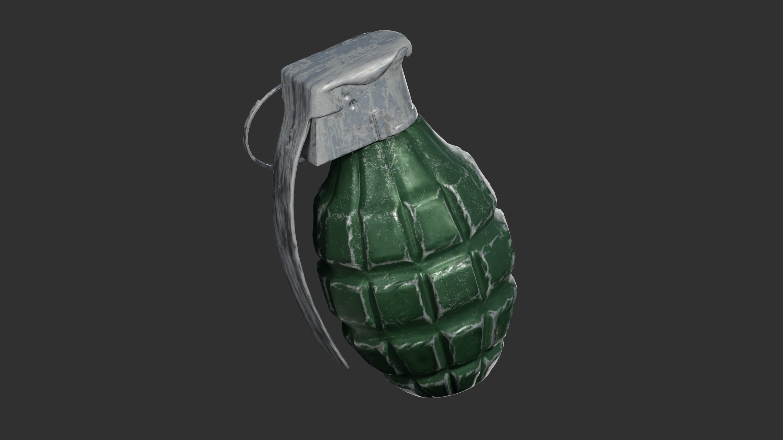 Hand grenade Low-poly 3D model_4