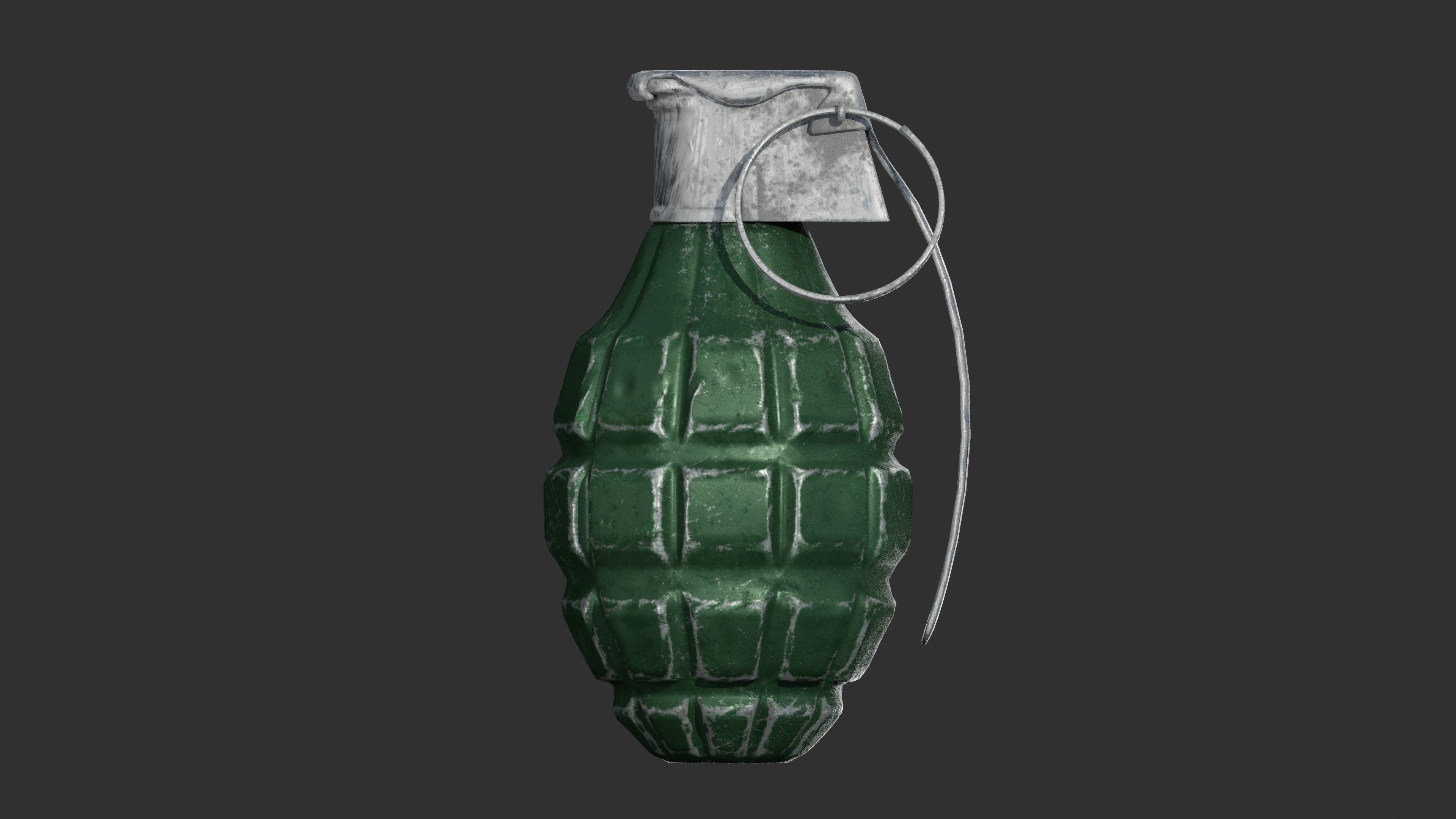 Hand grenade Low-poly 3D model_2