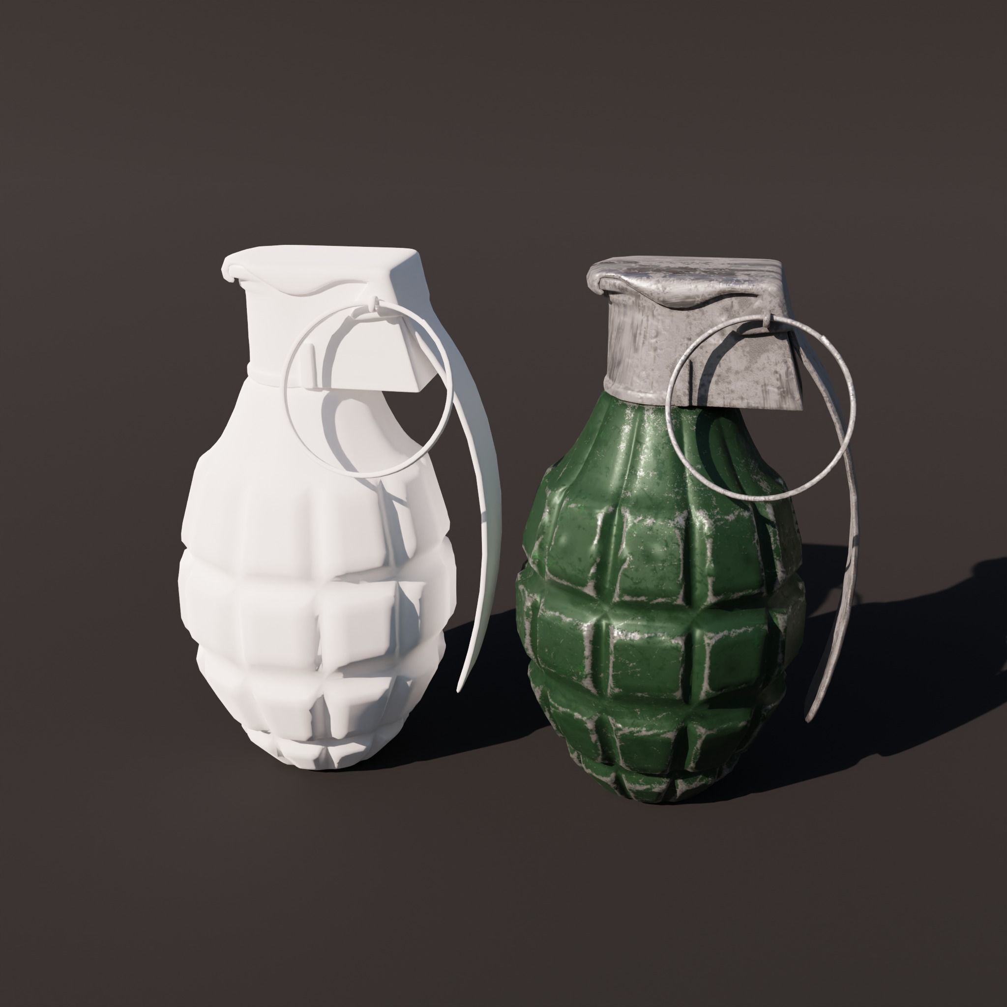 Hand grenade Low-poly 3D model_7