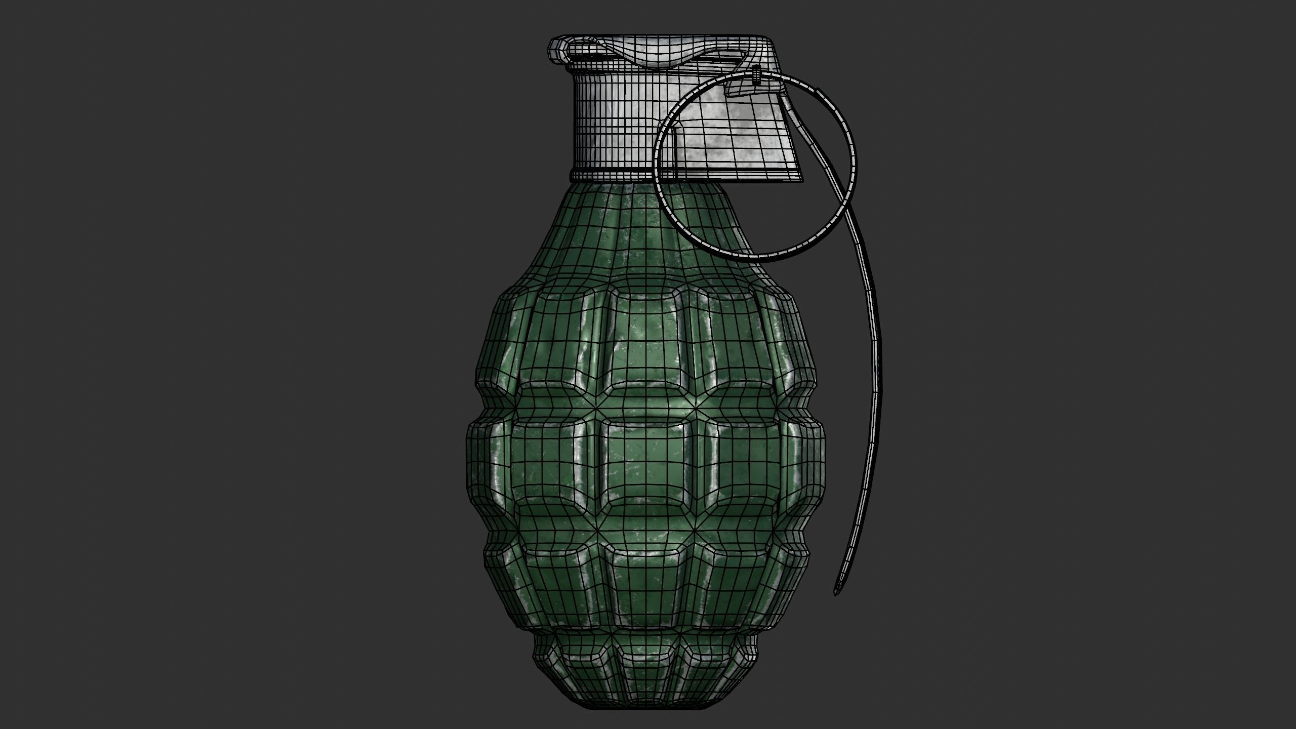 Hand grenade Low-poly 3D model_10
