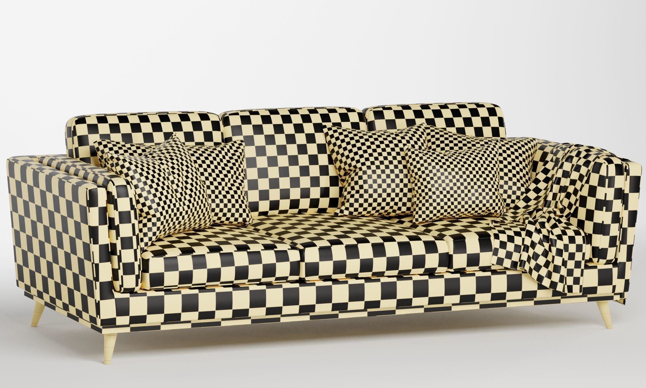 Kassia Linen sofa 3D model_6