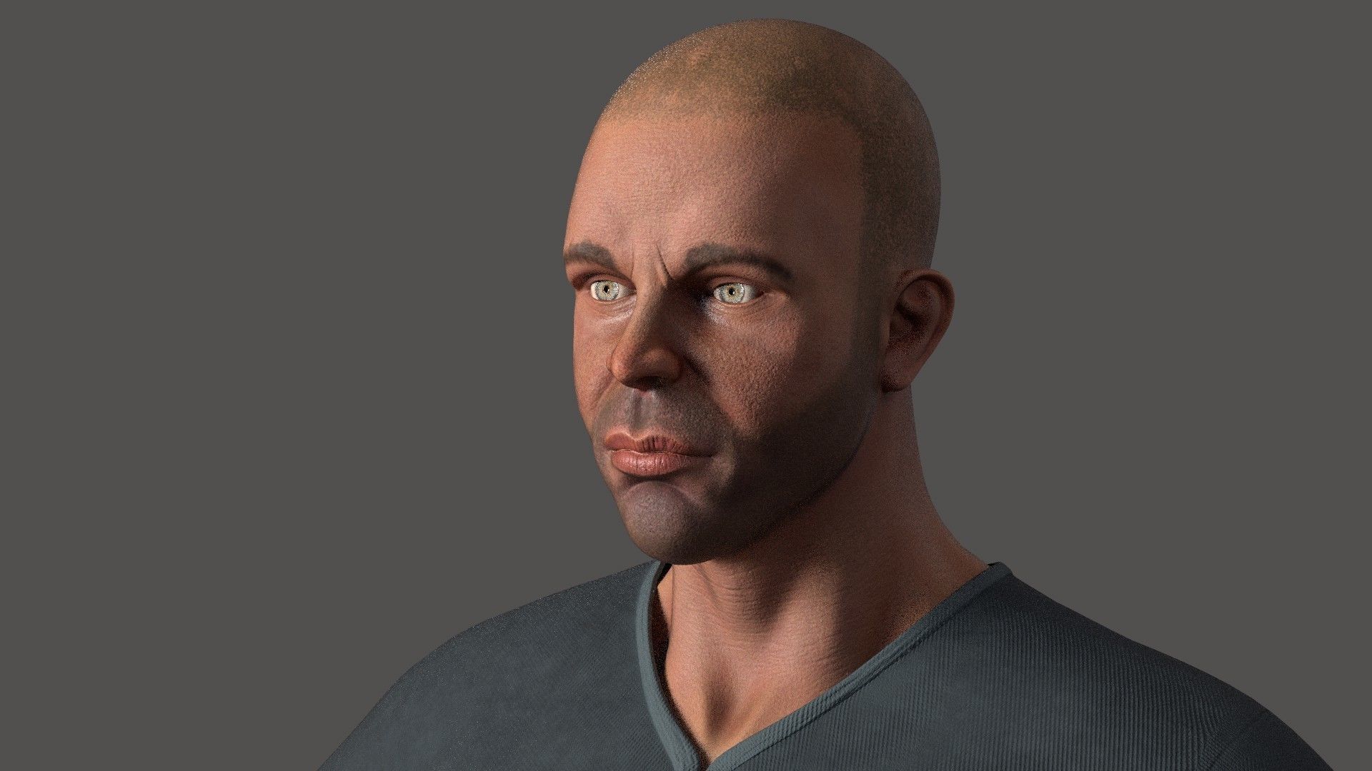 male body lowpoly game model Low-poly 3D model_9