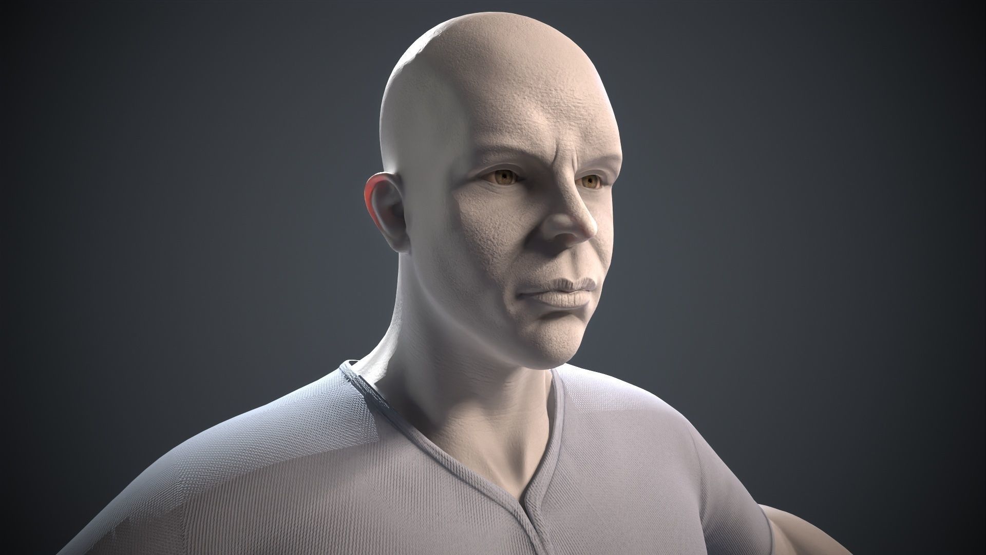 male body lowpoly game model Low-poly 3D model_20