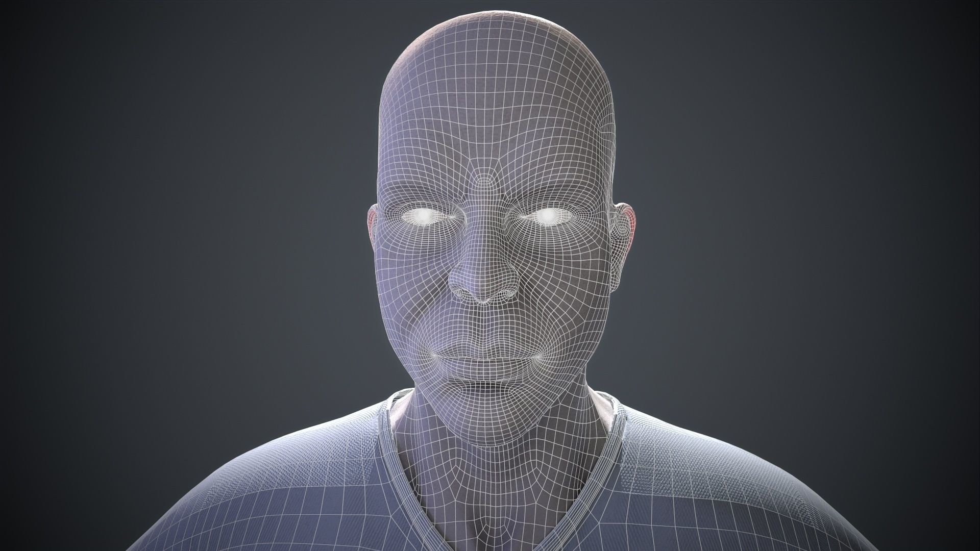 male body lowpoly game model Low-poly 3D model_24