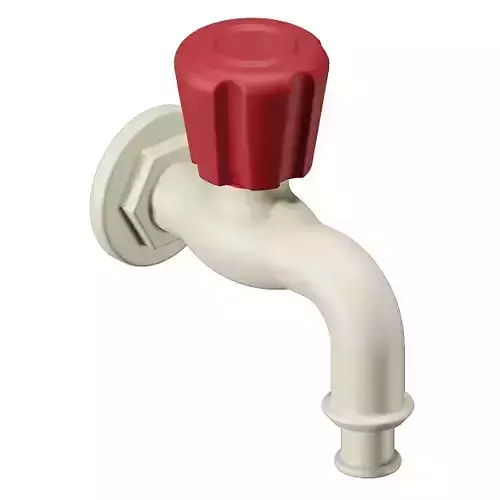 PVC Washing Machine Tap 3D model