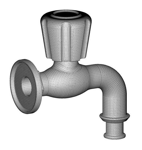 PVC Washing Machine Tap 3D model_4