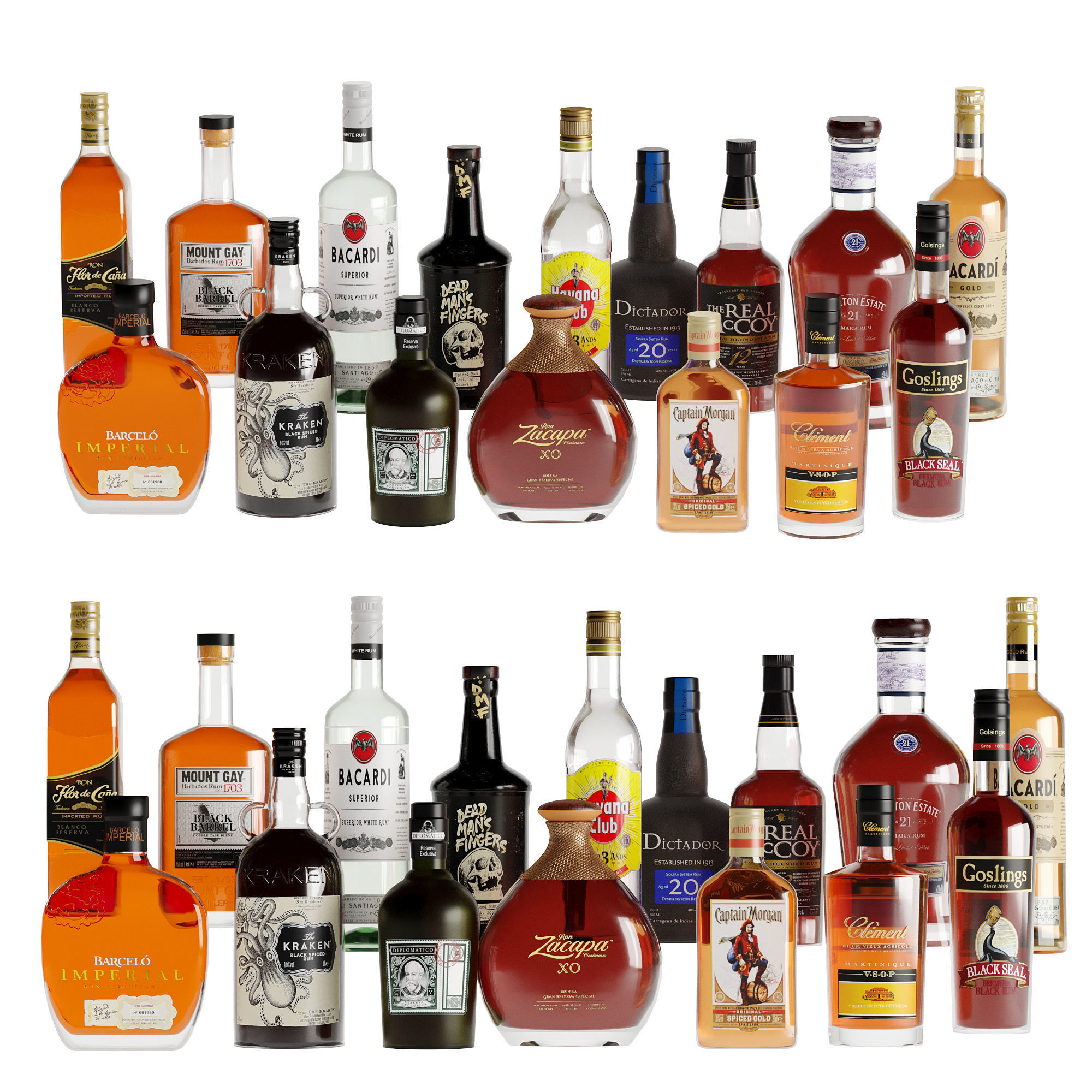 145 Drink Bottle Low-poly 3D model_5