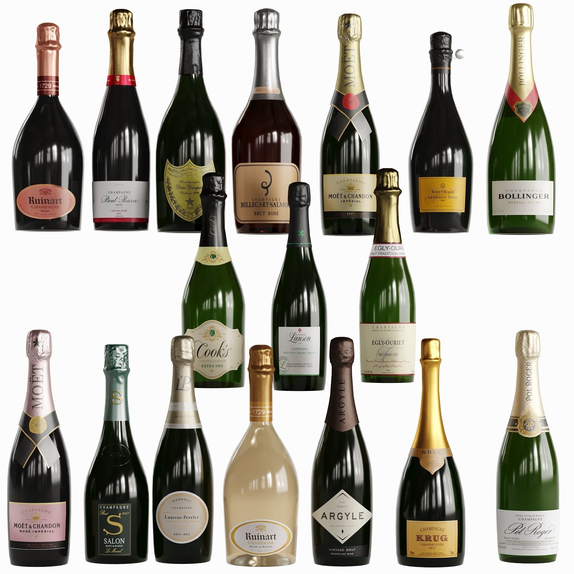 145 Drink Bottle Low-poly 3D model_7