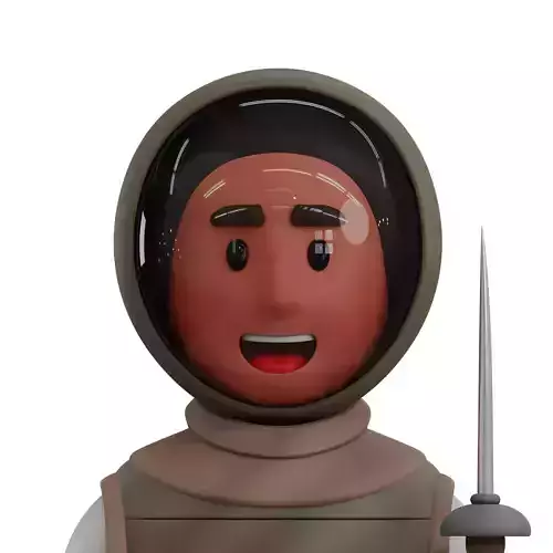 Fencer Player Avatar 3D Icon
