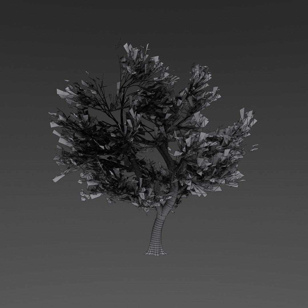 Maple Tree Low-poly 3D model_10
